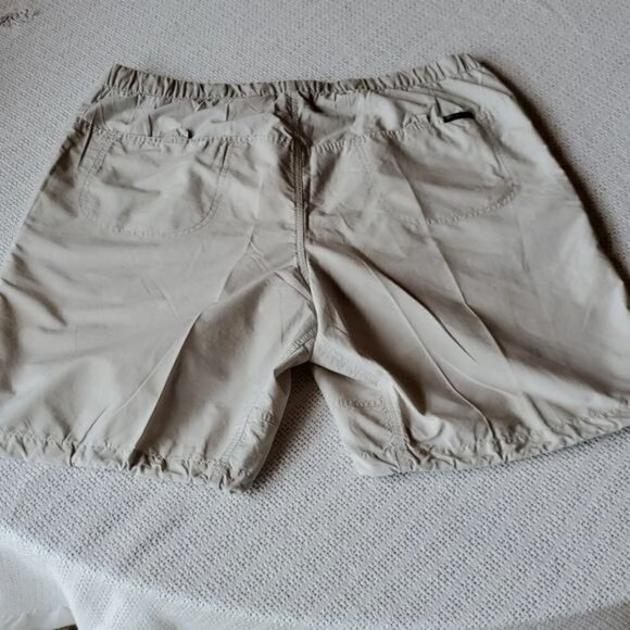 Columbia Cinched Waist & Hem Zippered Pockets Hiking Fishing Beige Sz. XL Shorts - Picture 7 of 12